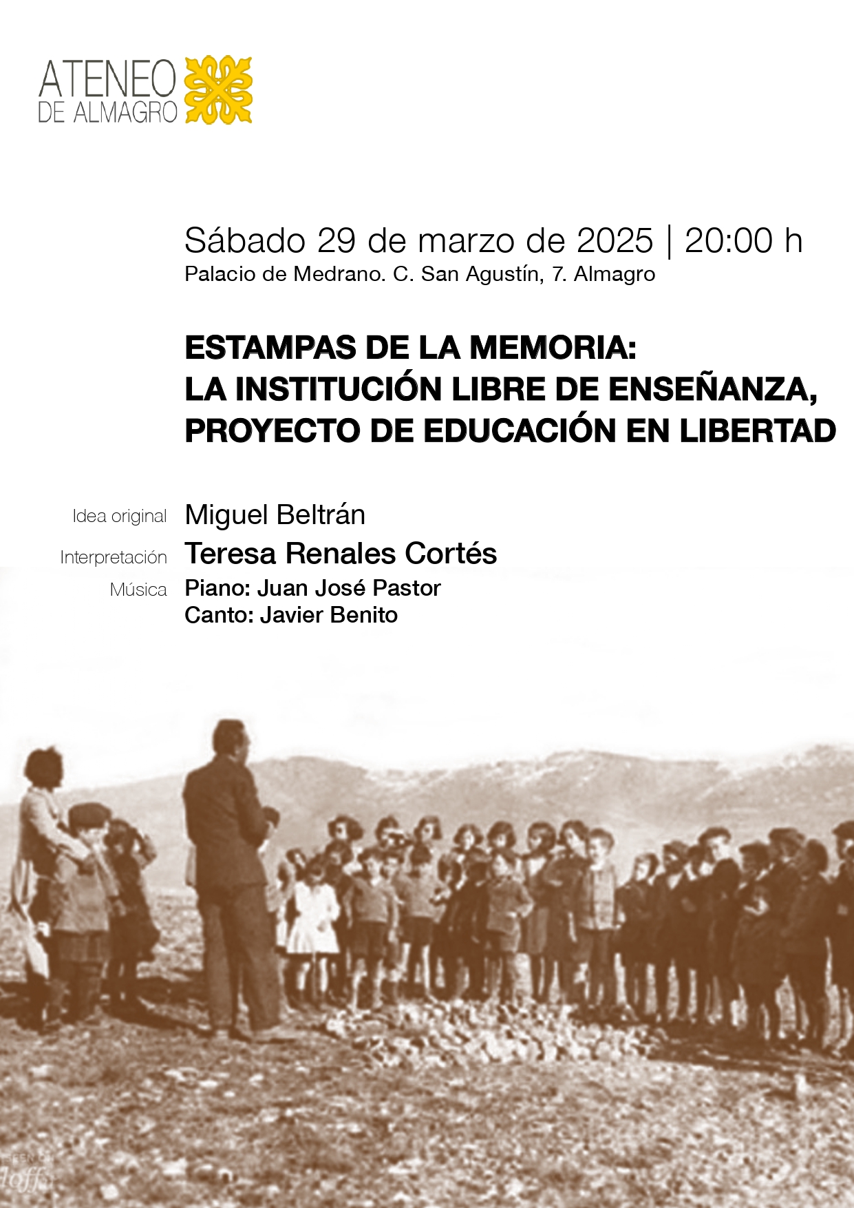 Estampas de la memoria. Relatos sobre la Institución Libre de Enseñanza @ Ateneo de Almagro