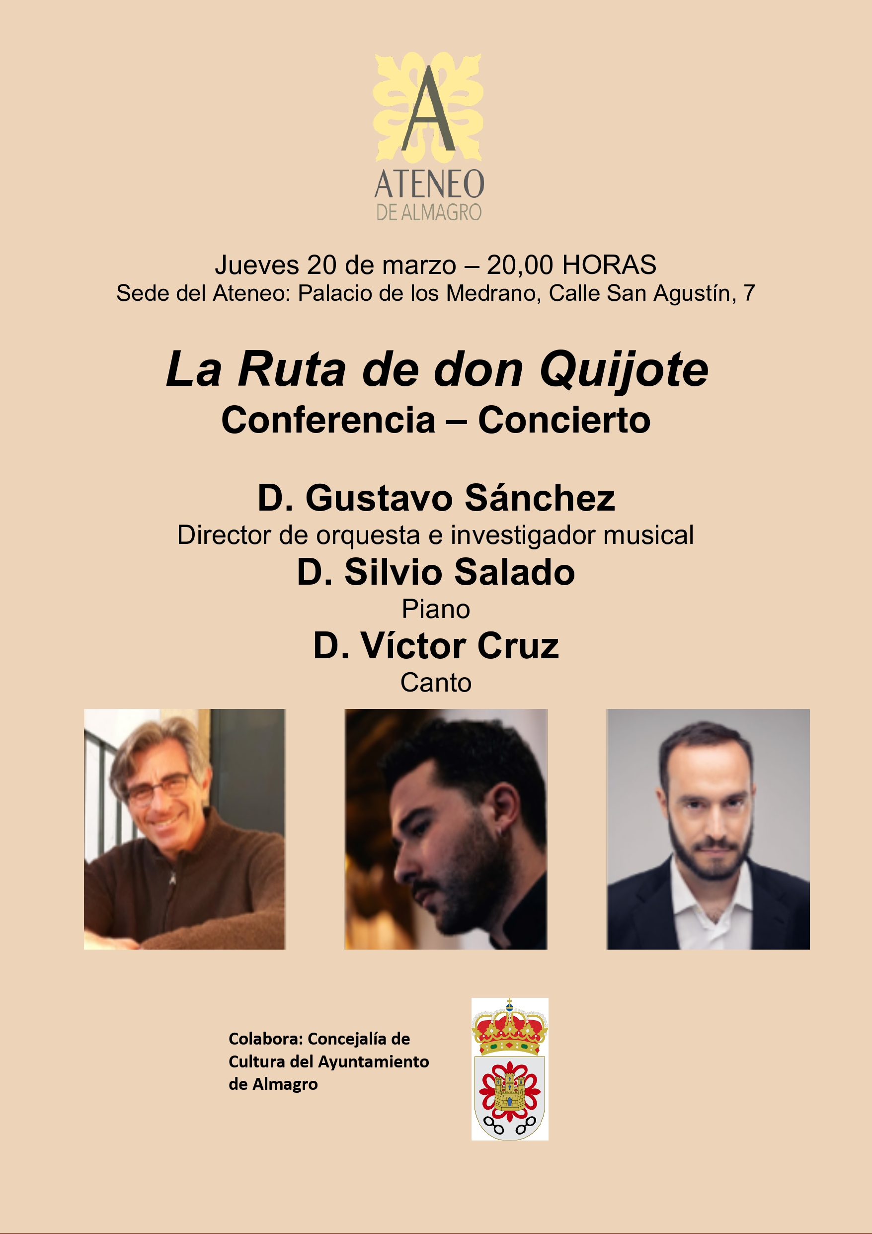 Conferencia - Concierto: "La ruta de don Quijote" @ Ateneo de Almagro