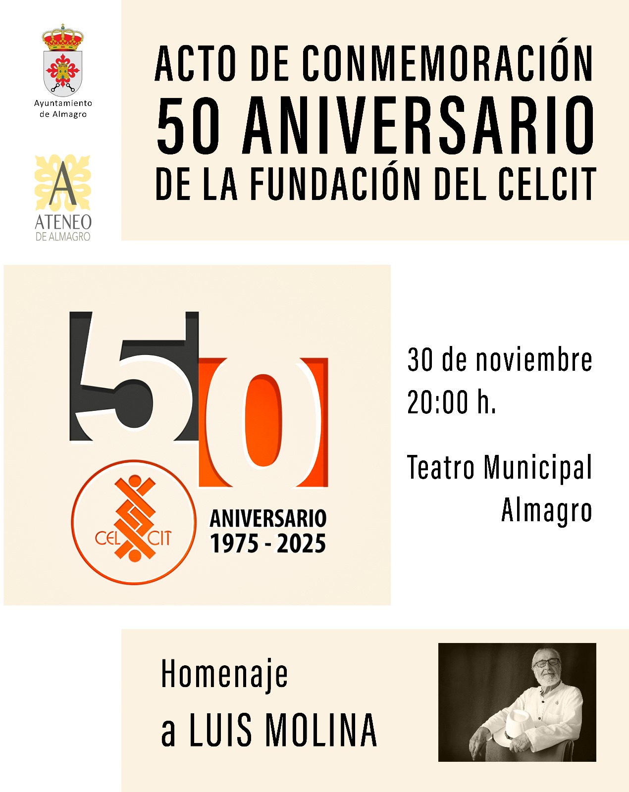 Acto de conmemoración del 50 aniversario del CELCIT @ Ateneo de Almagro