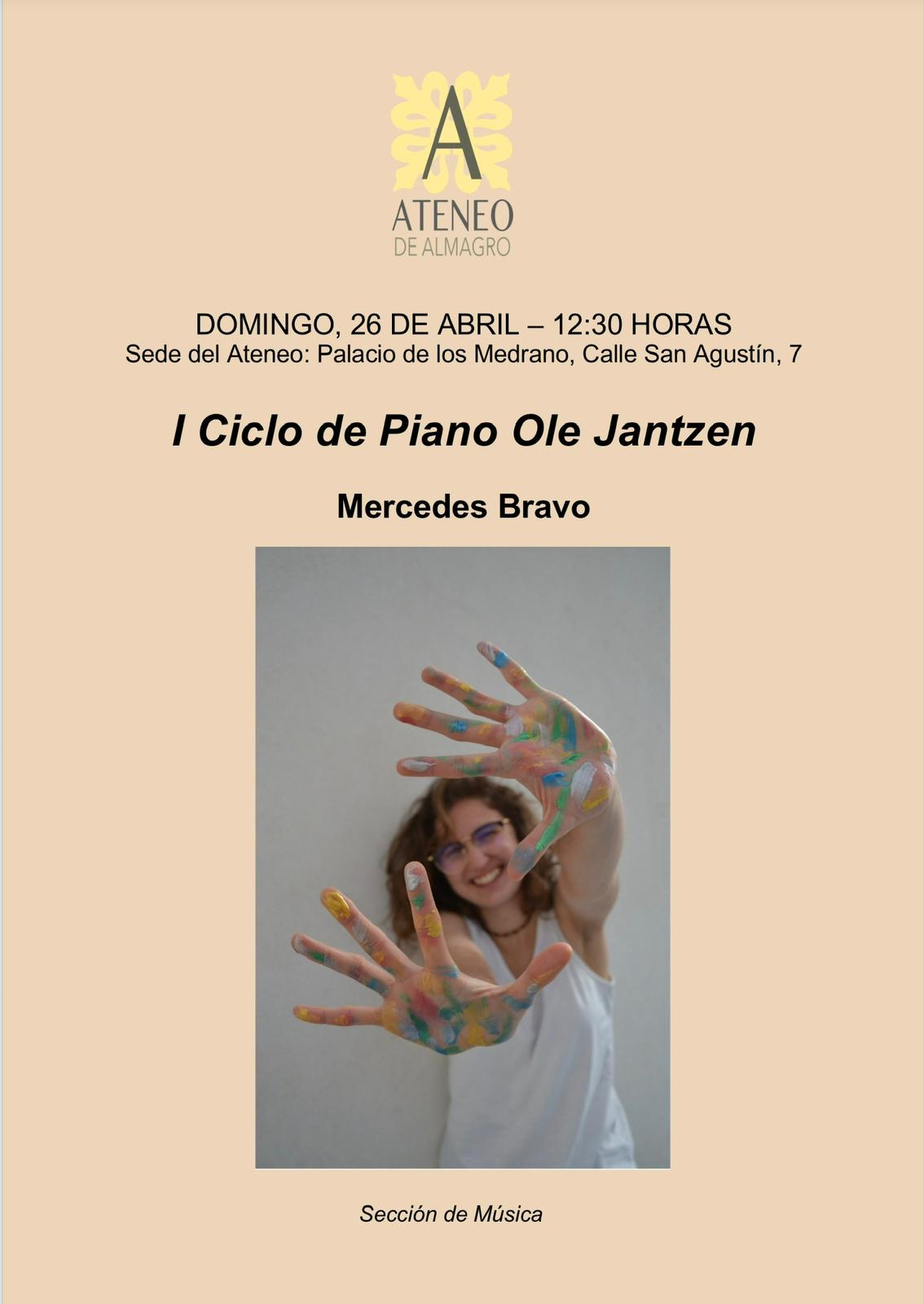 I ciclo de piano Ole Jantzen - Concierto de  Mercedes Bravo @ Ateneo de Almagro