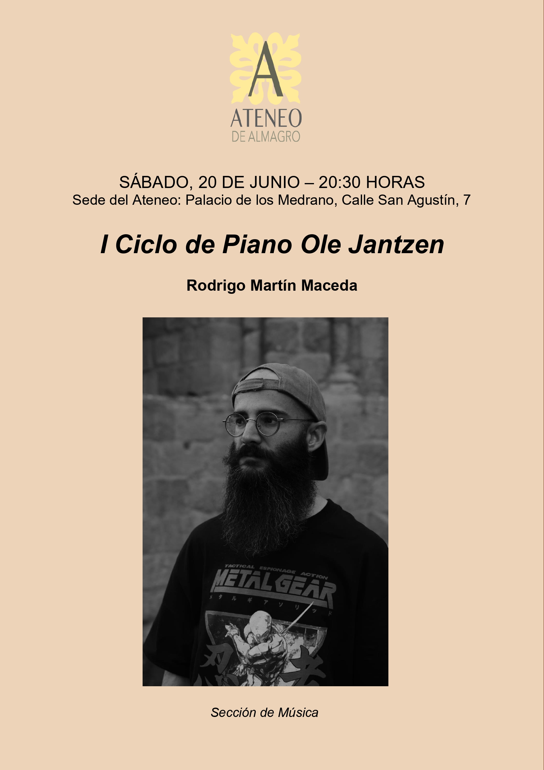 I Ciclo de piano Ole Jantzen - Rodrigo Martin Maceda @ Ateneo de Almagro