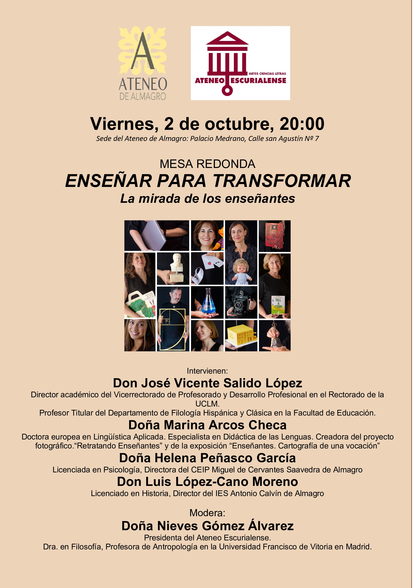 MESA REDONDA: Enseñar para transformar - La mirada de los enseñantes @ Ateneo de Almagro
