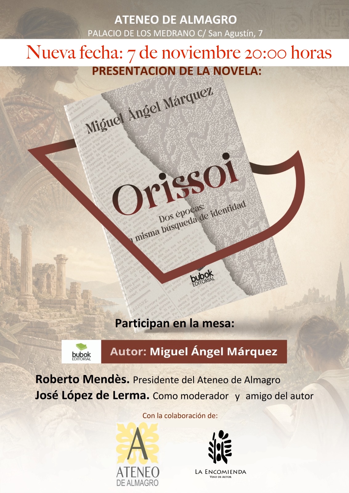 Presentación del libro  ORISSOI @ Ateneo de Almagro
